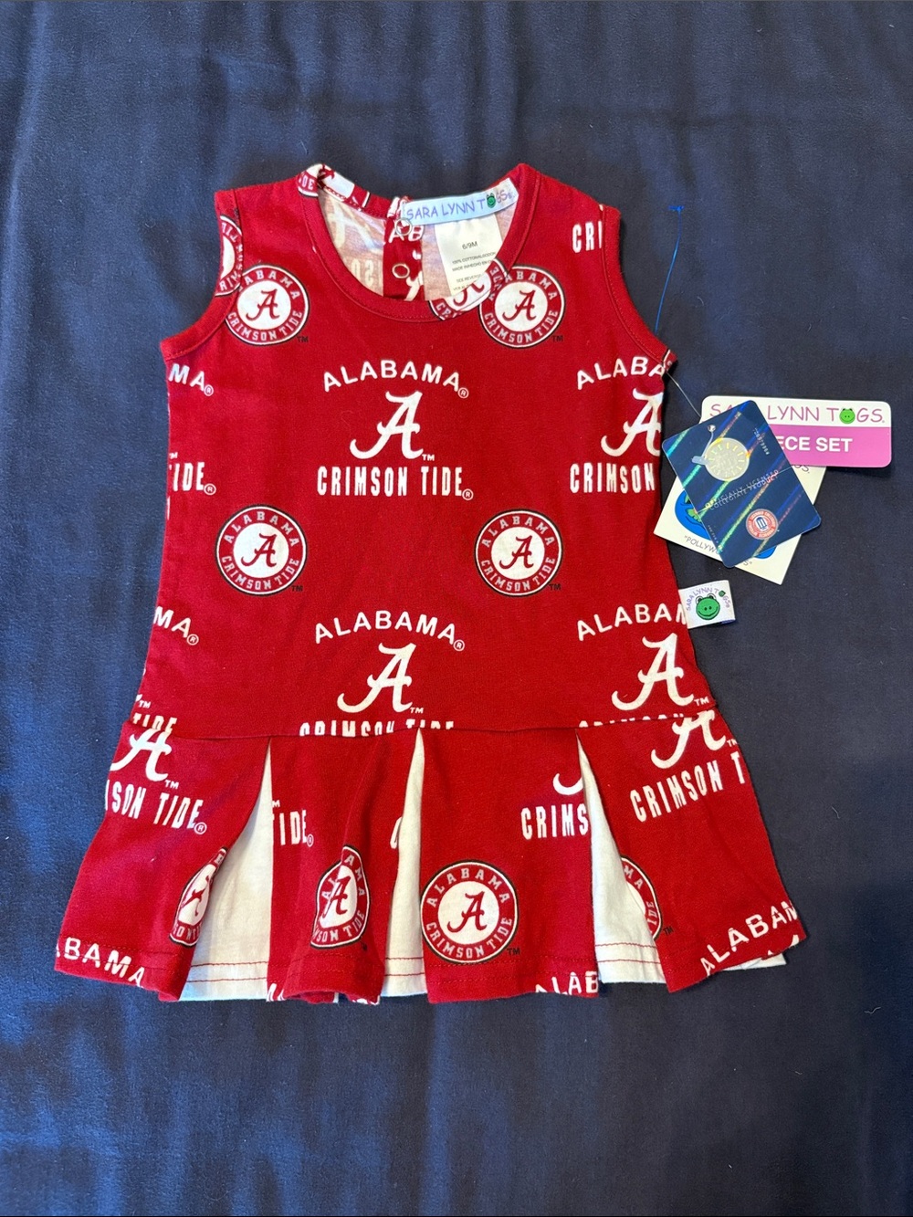 Alabama Crimson Tide Red Girls' Sleeveless Dress
